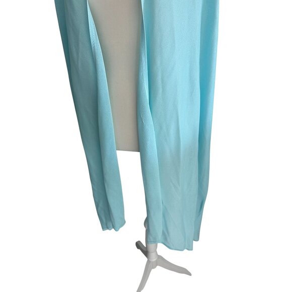 HERVE LEGER Light Blue Open Vest Sweater Size XS/Small - Picture 2 of 10